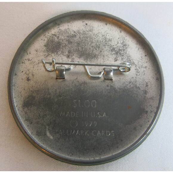 Vintage Hallmark Irish Leprechaun Pin St Patricks Day "...Wee Folk" 1979 Green - Picture 2 of 7